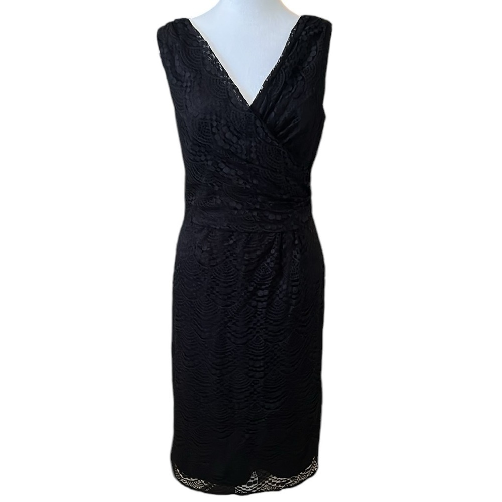 Adrianna Papell Black Lace Dress - Picture 3 of 10
